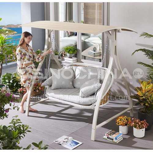 JOZL- Outdoor courtyard garden villa hanging chair swing/aluminum alloy + rattan